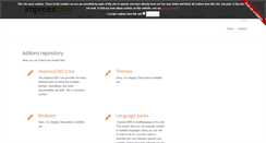 Desktop Screenshot of addons.impresscms.org